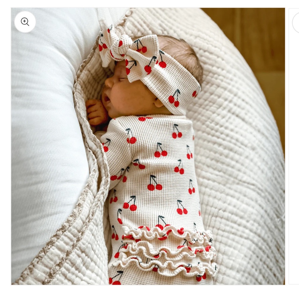 ISO- spearmintlove baby waffle cherry print size 0-3- not for sale!!